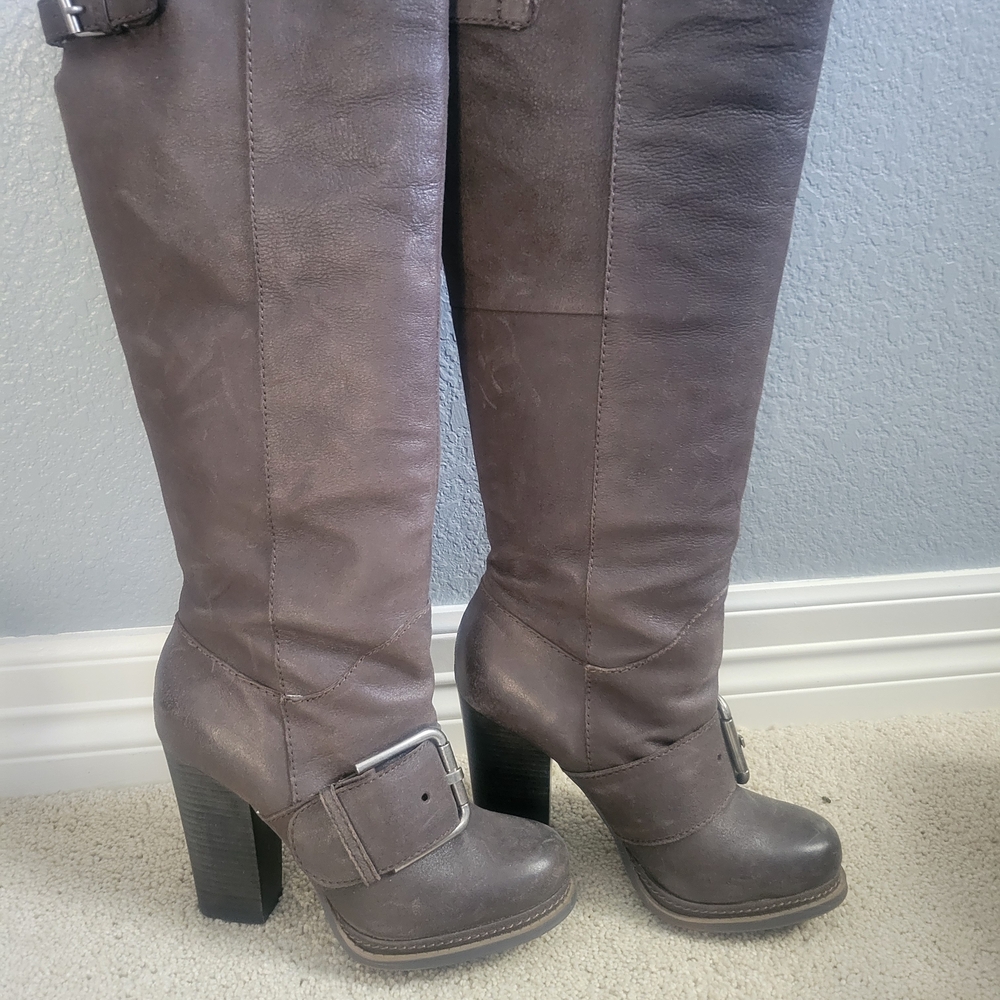Nine West Dark Brown Heeled Boots